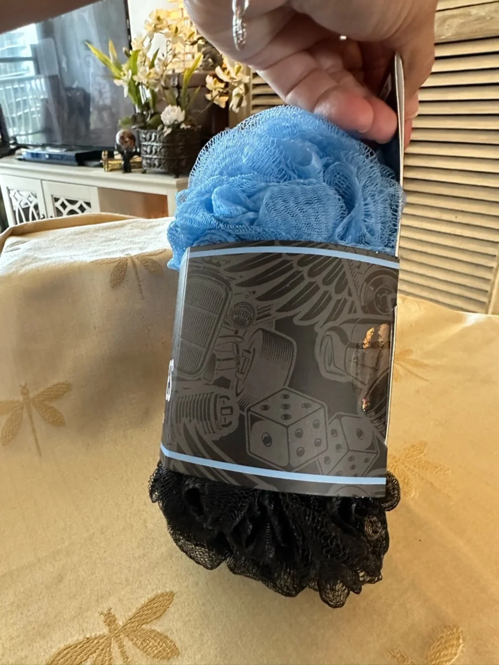 Men’s Own Grooming Tools. Jumbo Mesh Bath Sponges. Cleanse & Exfoliate. 2 Pack.